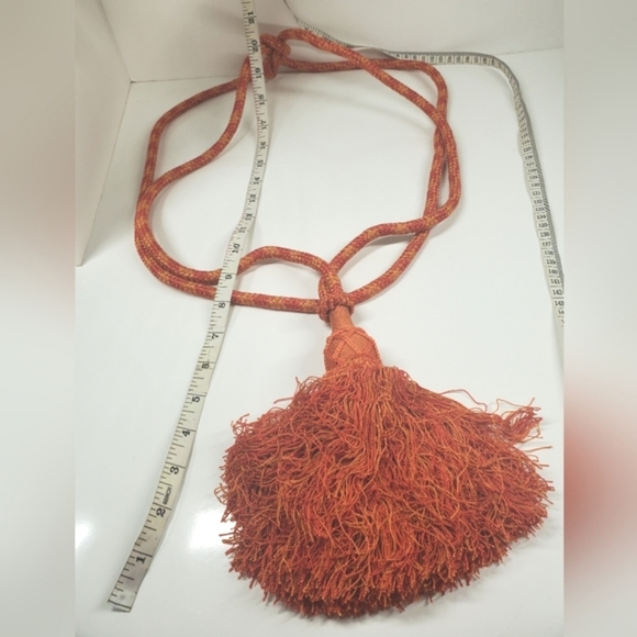 Brunschwig & Fils Vintage Orange Tieback Tassel Drape Curtain Holders 1pc - Picture 2 of 4